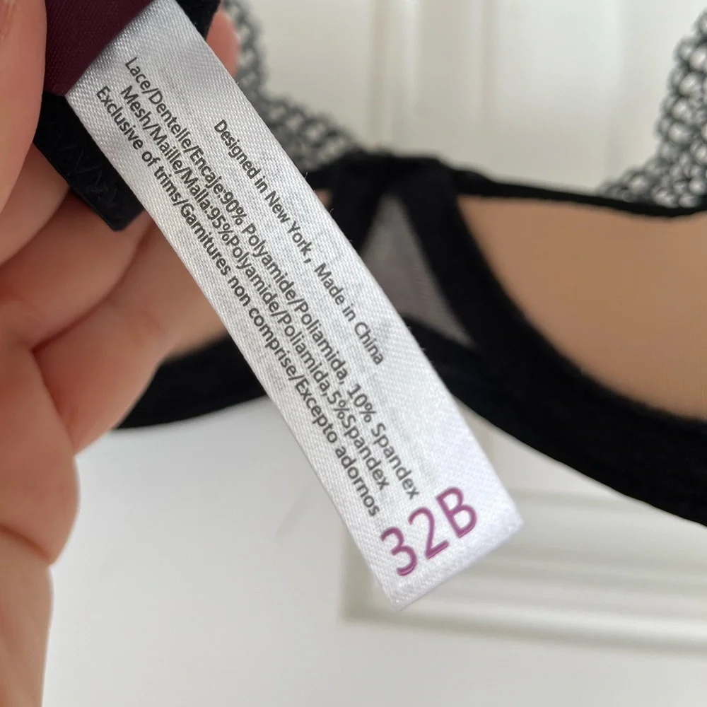 NWT ADORE ME jet black bra size 32 B